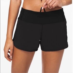 LULULEMON Run Times Short II 4" Black W7AK0S Athleisure Sporty Active Size 10